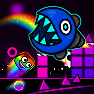 Geometry Neon Dash Rainbow img