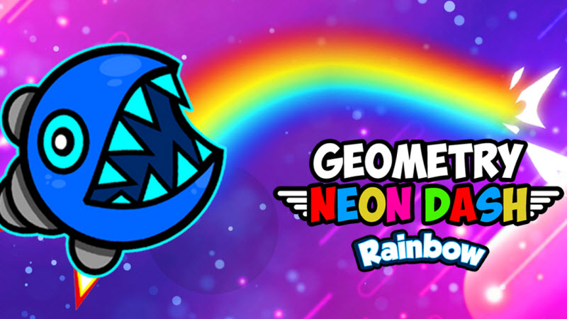 Geometry Neon Dash Rainbow Screenshot