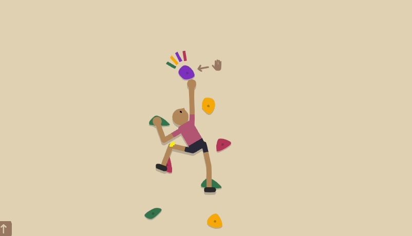 In Climb Over It, players need to try to reach the platform before falling down.