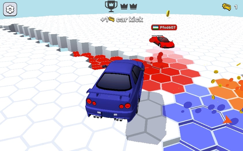 The first crash before entering the game is usually quite strong, be careful when driving in Survival game at Geodashlite.io