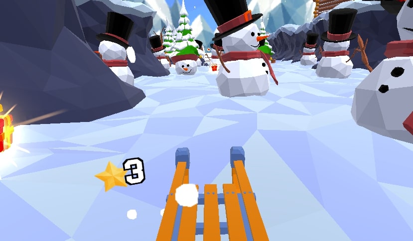 The yeti is also an obstacle in the Sled Rider game at Geodashlite.io